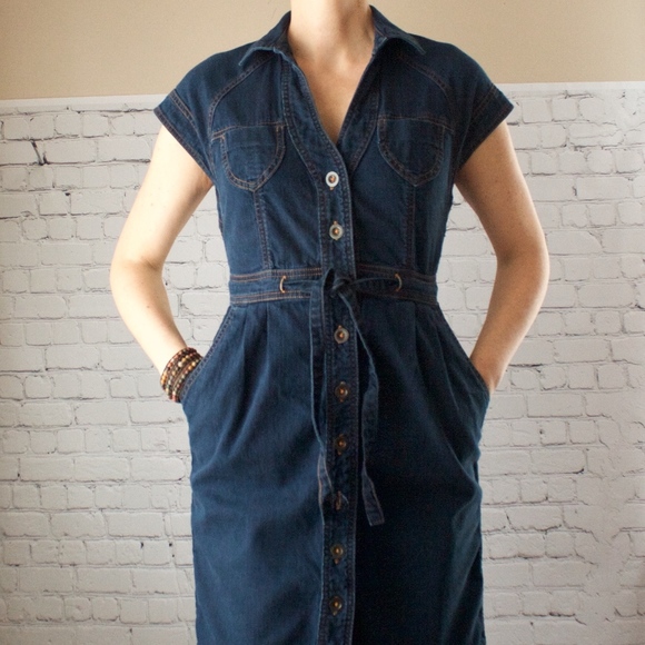 anthropologie jean dress